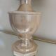 Beige glazed ceramic lamp from the 80s