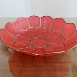 Pocket, cup, in red capiz mother-of-pearl and brass 1970
