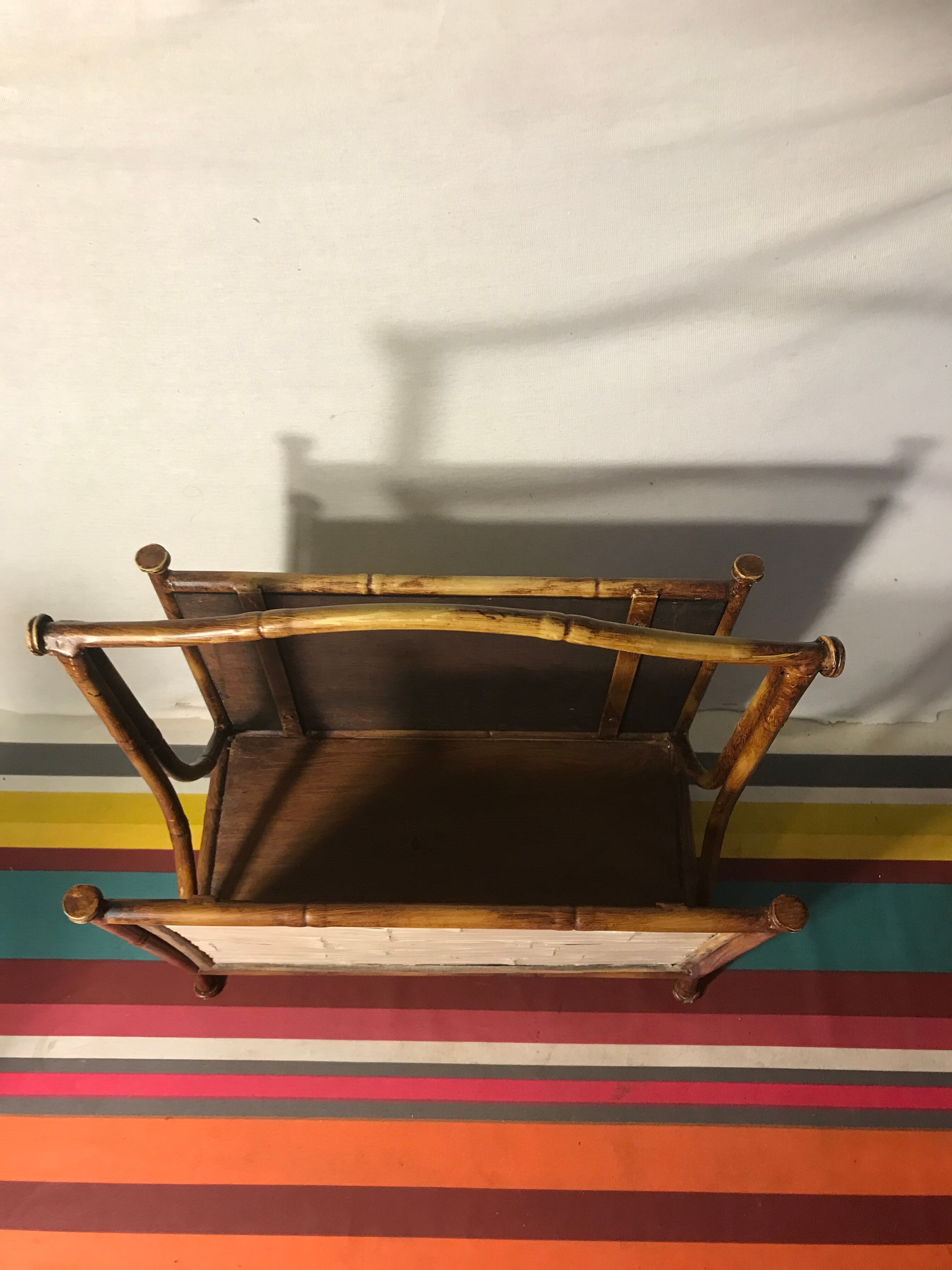 Magazine rack in bamboo structure