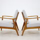1960s Paire de fauteuils en hêtre par Drevotvar, Tchécoslovaquie
