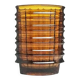 Optical vase, transparent glass, design by J. Drost, Ząbkowice, Poland, 1970s