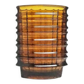 Optical vase, transparent glass, design by J. Drost, Ząbkowice, Poland, 1970s