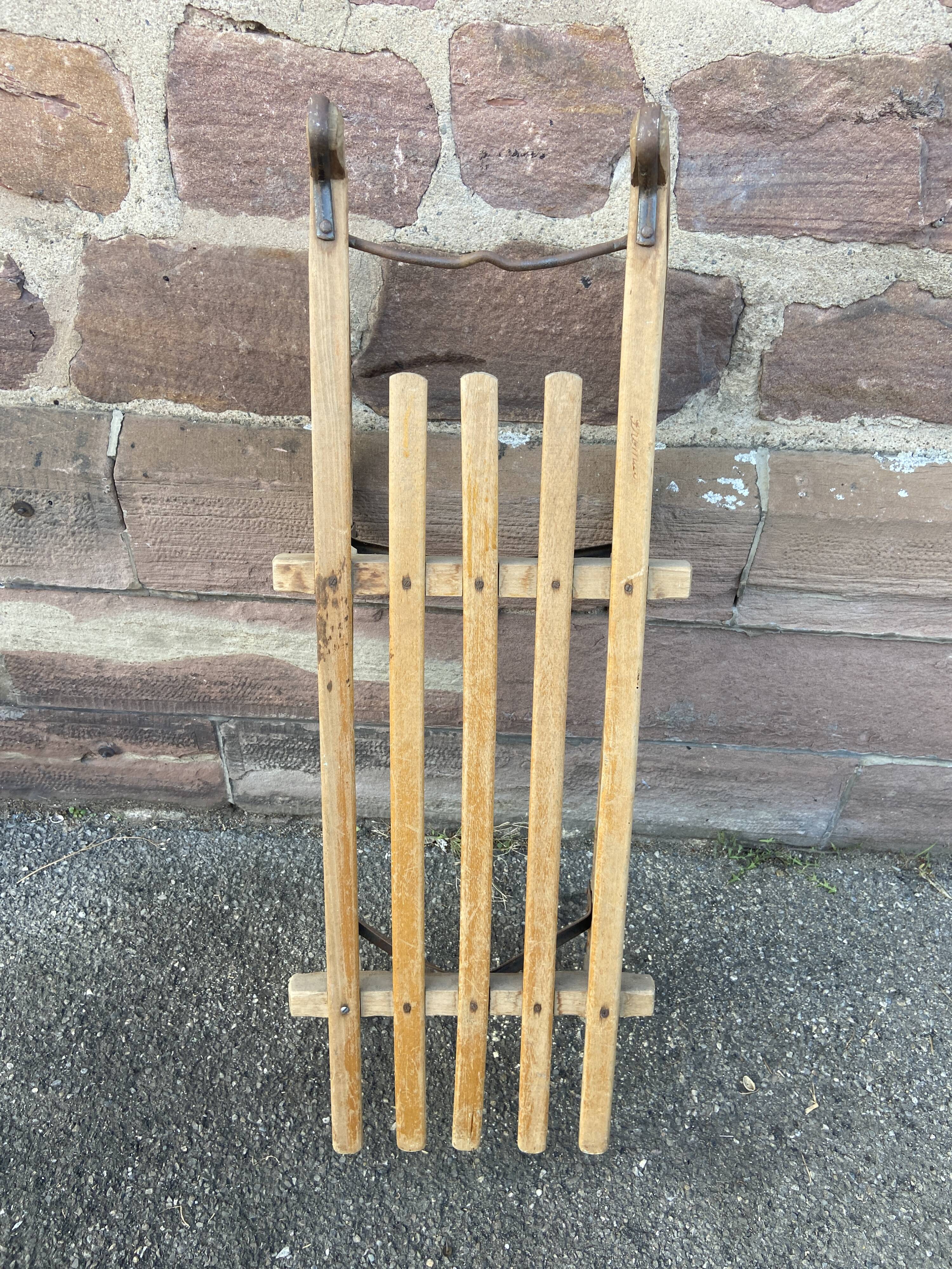 Luge grand traineau ancien alsace décoration noel