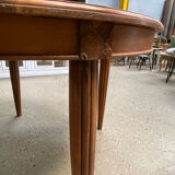 Oval art deco extendable dining table
