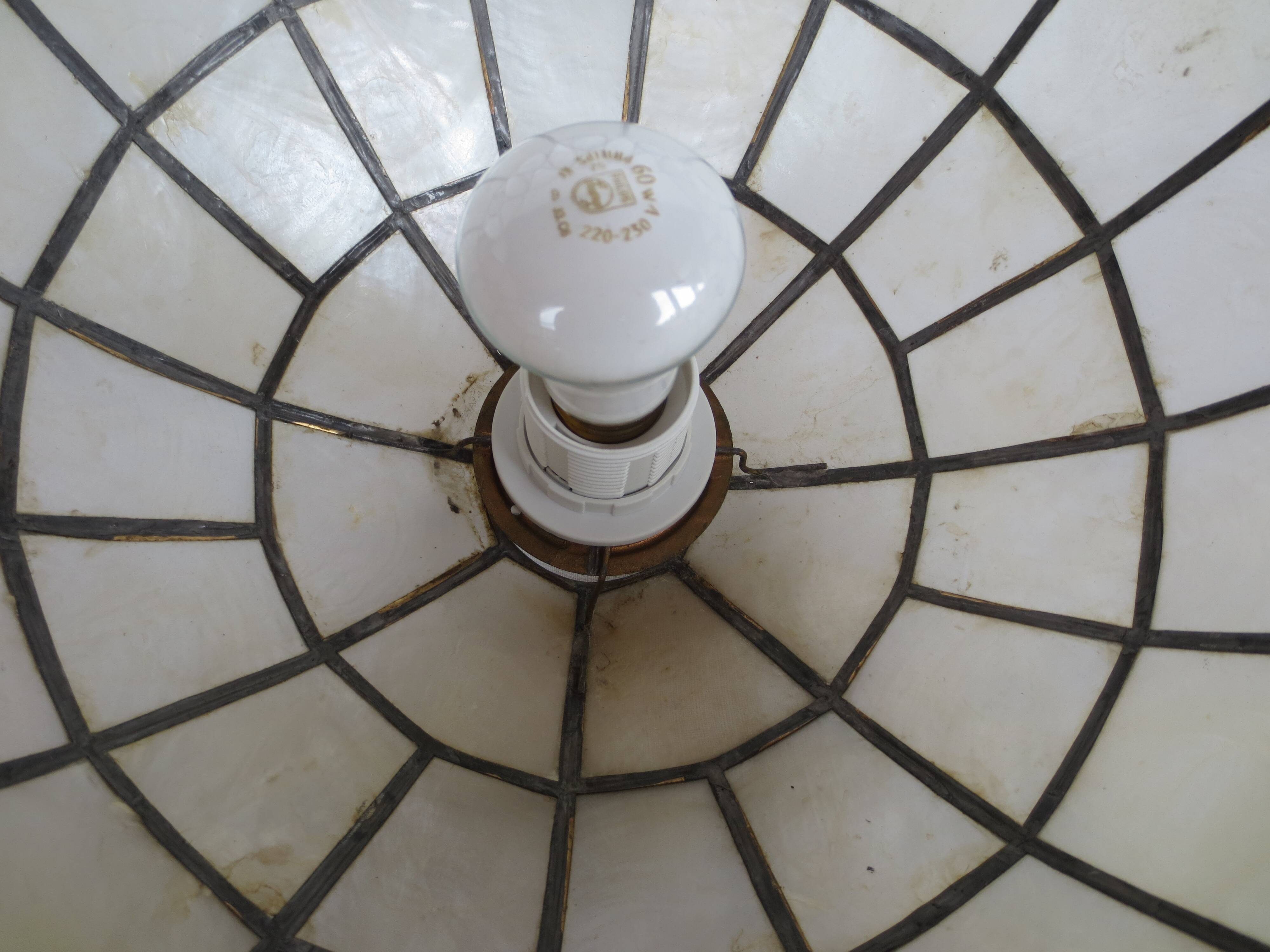 suspension lampshade pearlescent patterns
