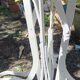 Eiffel garden table from the 19th century in wrought iron – round white top Ø 60 cm