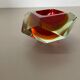 Murano glass sommerso diamond bowl ashtray element by flavio poli, italy, 1970s