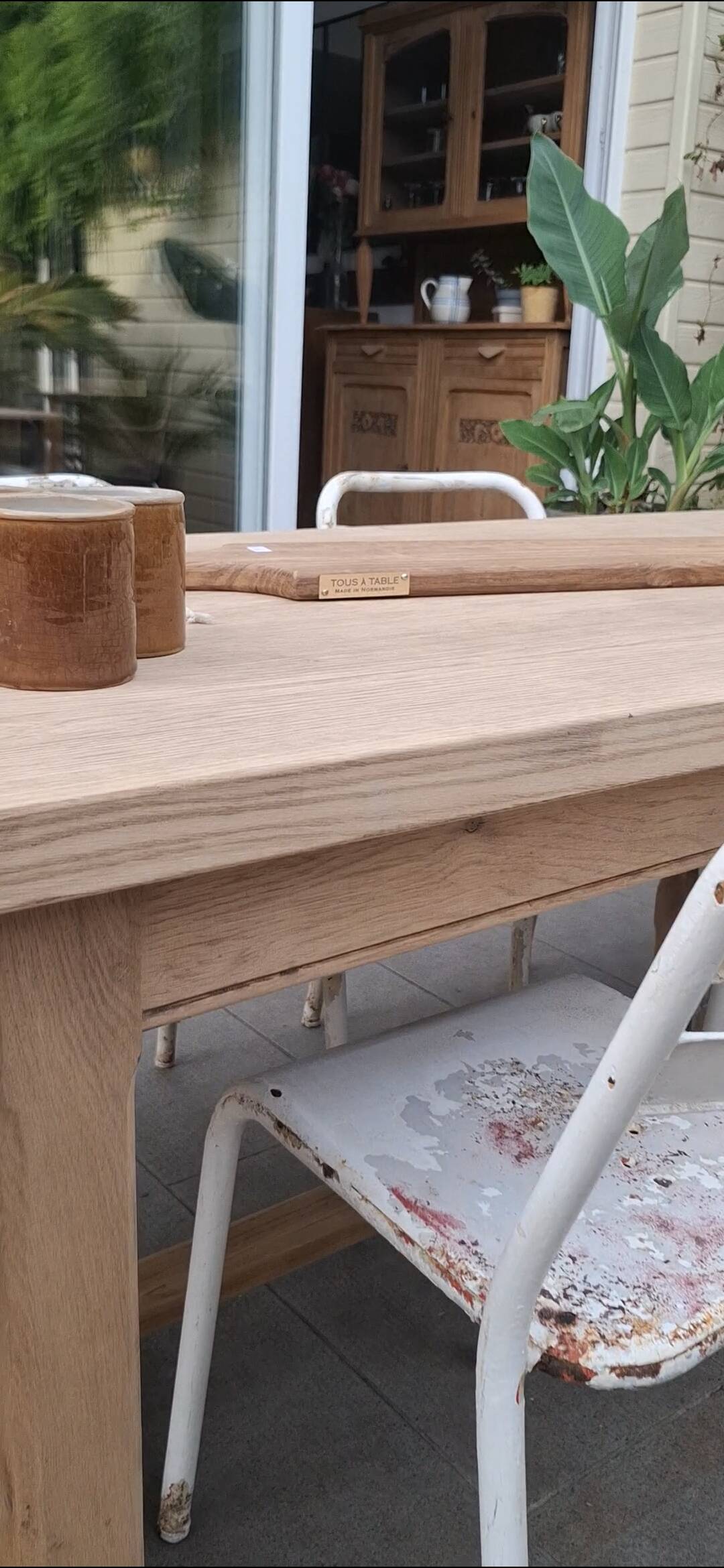 Renovated farmhouse table with extensions