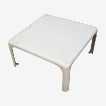 Table basse blanche années 70