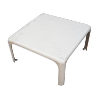 Table basse blanche années 70