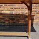 Art Deco dining table in oak with a pearlescent laminate top, 145x60 cm.