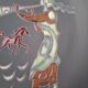 Rare pair of ceramic plates and enamel with mythological decoration. The 50s.