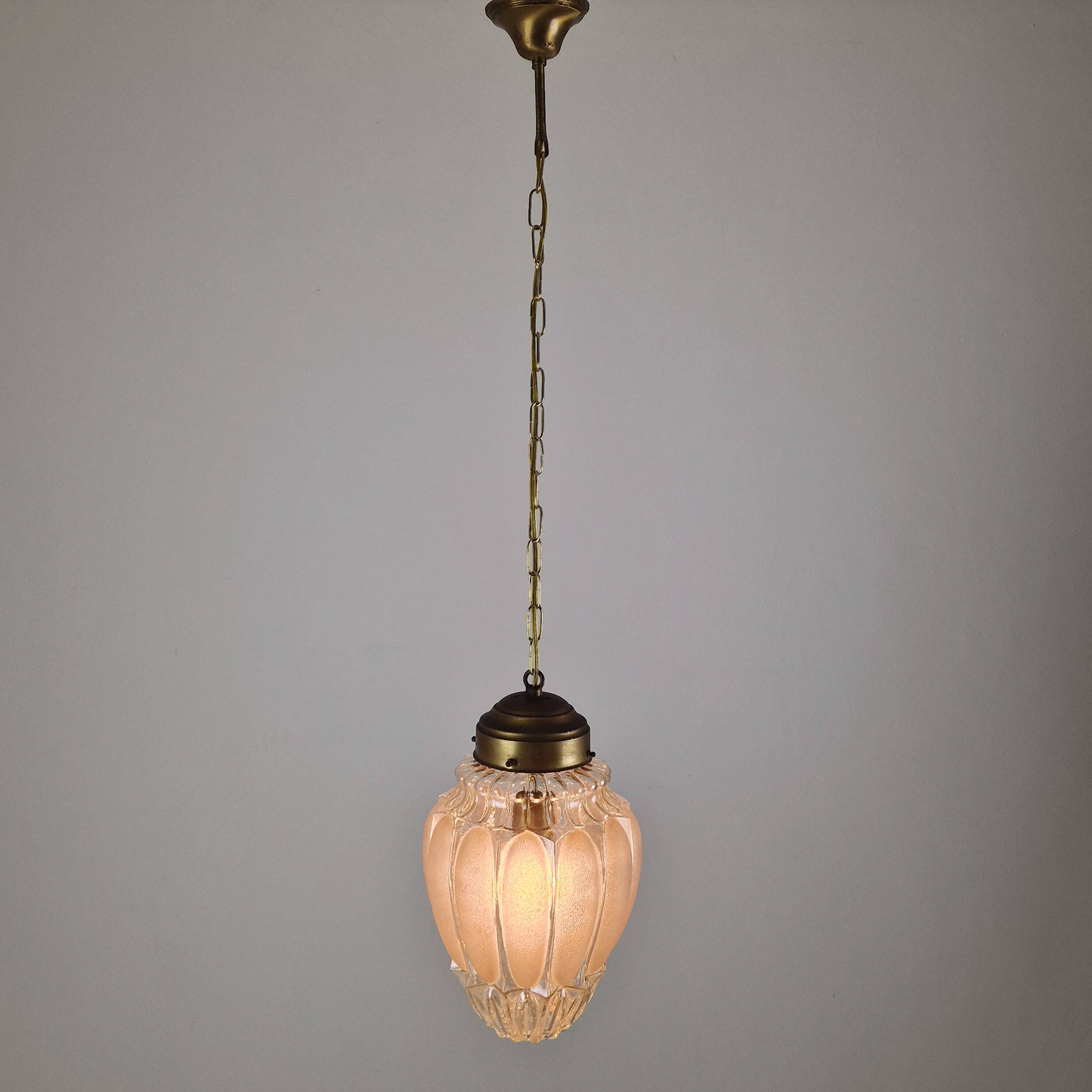 Italian Mazzega Murano Glass Pendant Lamp, 1970s