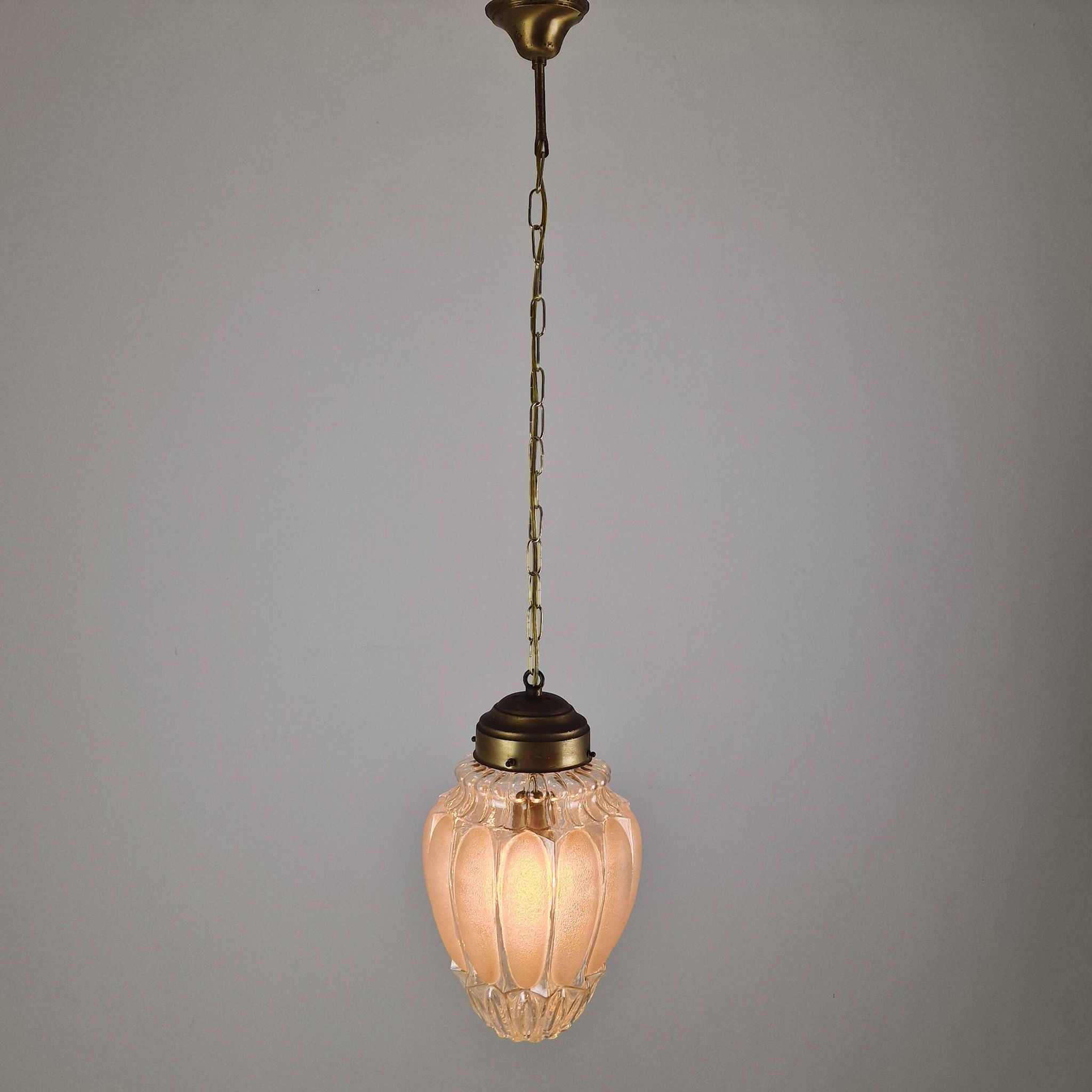 Italian Mazzega Murano Glass Pendant Lamp, 1970s
