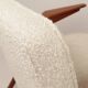 Scandinavian armchair in wood and ecru fabric by Józef Chierowski