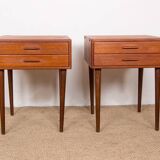 Pair of Danish teak bedside tables by PBJ Mobler 1960