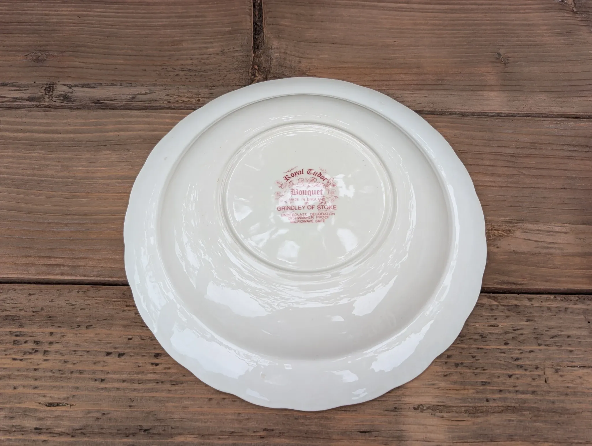 English plate and salad bowl duo
