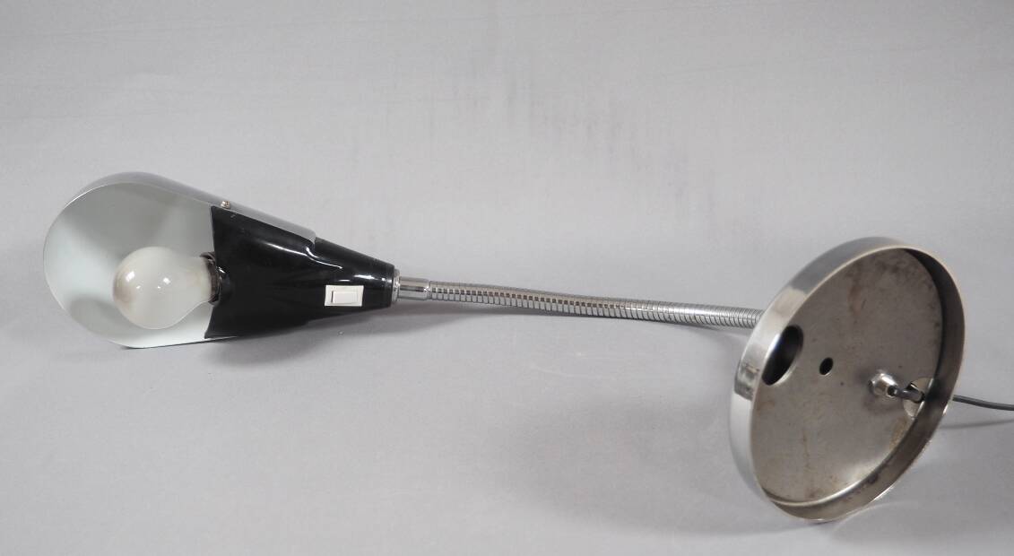 Large stainless steel desk lamp