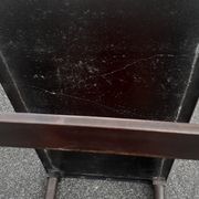 Table basse plateau carreau pierre nature pieds acier art deco