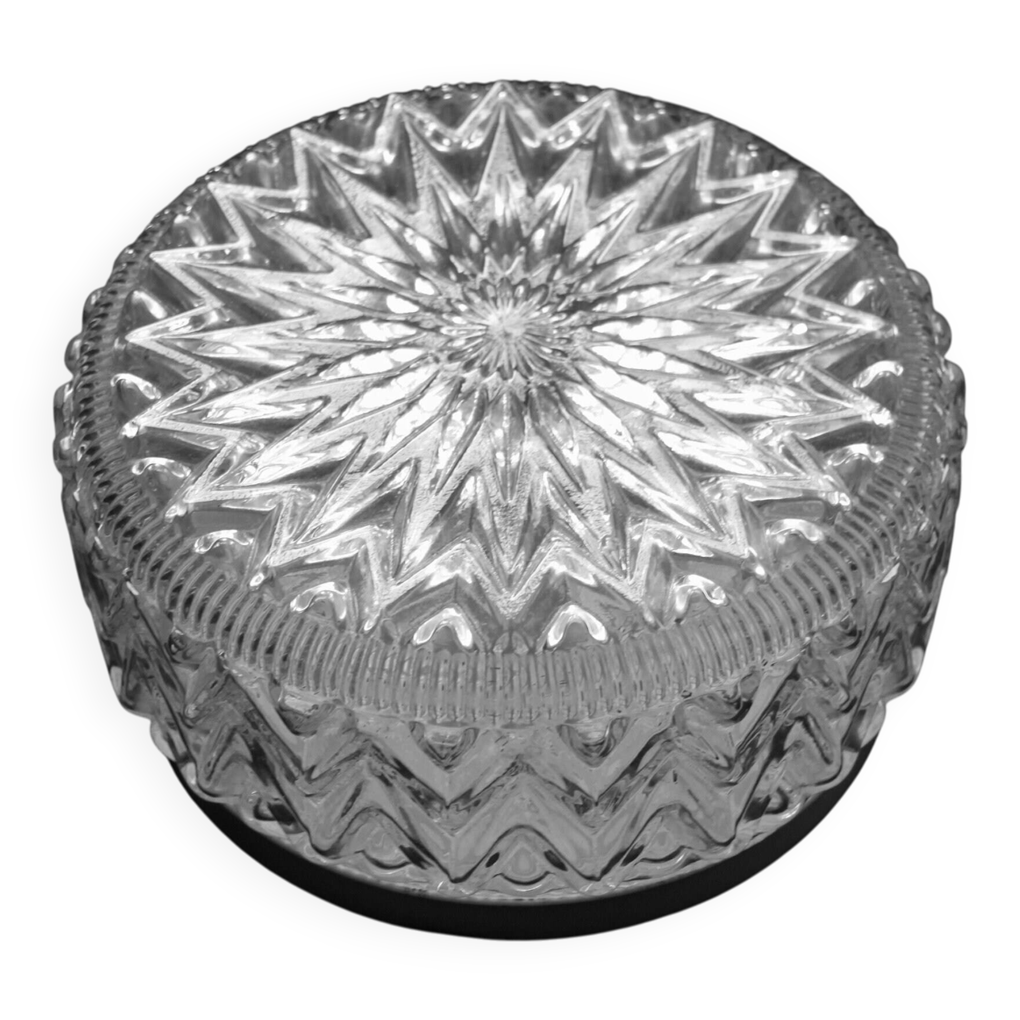 Plafonnier rond motif étoile seventies