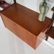 Modular shelving in teak veneer, Denmark, 1970s
