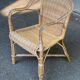 Fauteuil rotin et osier adulte 1970