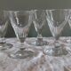 6 Louis Philippe wine glasses with flat sides - 19th century.