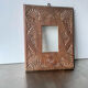Antique hand carved  frame solid wood  22 cm x 17.5 cm