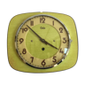 Pendule horloge formica jaune