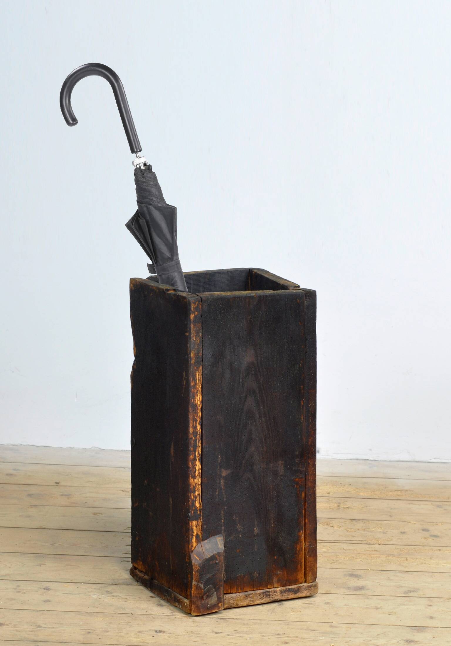 Primitive storage barrel/umbrella stand, circa 1900