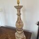 Paire de lampes bois cérusé
