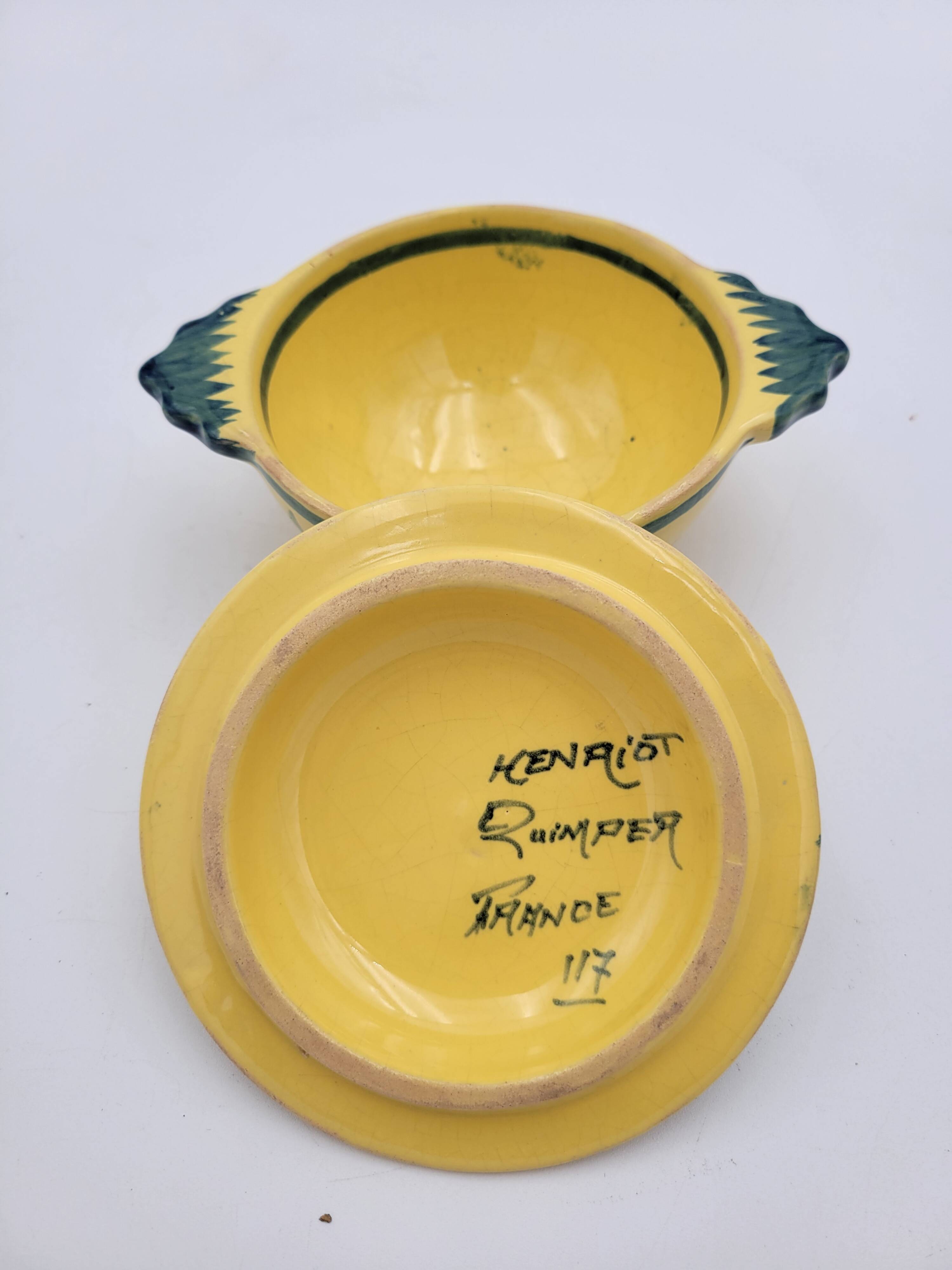 Old Henriot Quimper broth bowl