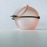 Cendrier boule en verre et laiton