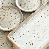 Dessert service in sandstone