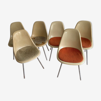 Suite de 6 chaises DSX Charles & Ray Eames pour Herman Miller