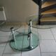 Vintage 80s 3-tier removable tempered glass coffee table