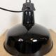 Industrial Black Enamel Factory Lamp with Cast Iron Top, 1950s