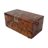 Vintage wood and metal chest