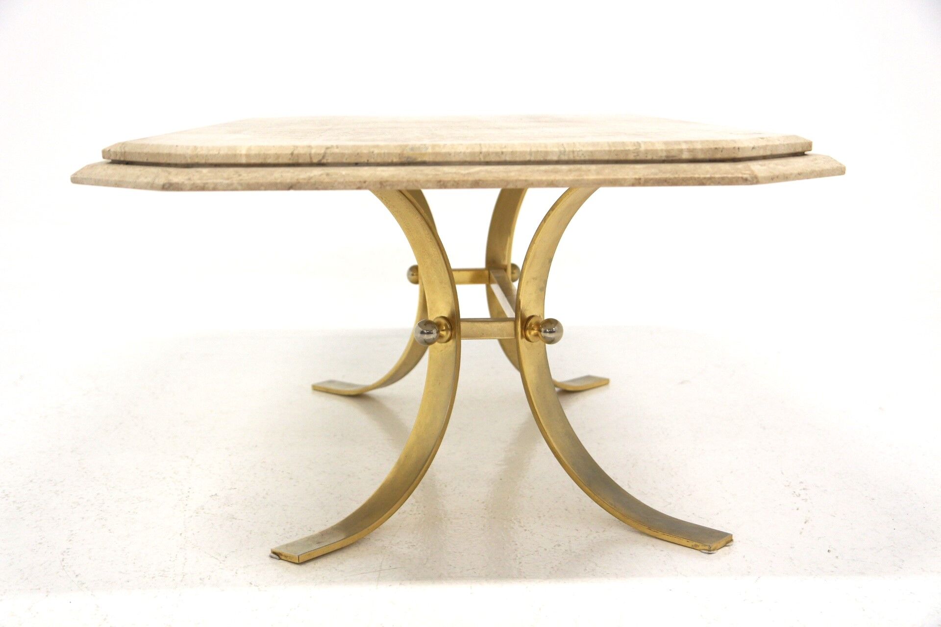 Travertine coffee table, Italy, 1980