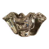 Corolla-shaped ashtray and pocket tray, Vannes Le Chatel crystal.