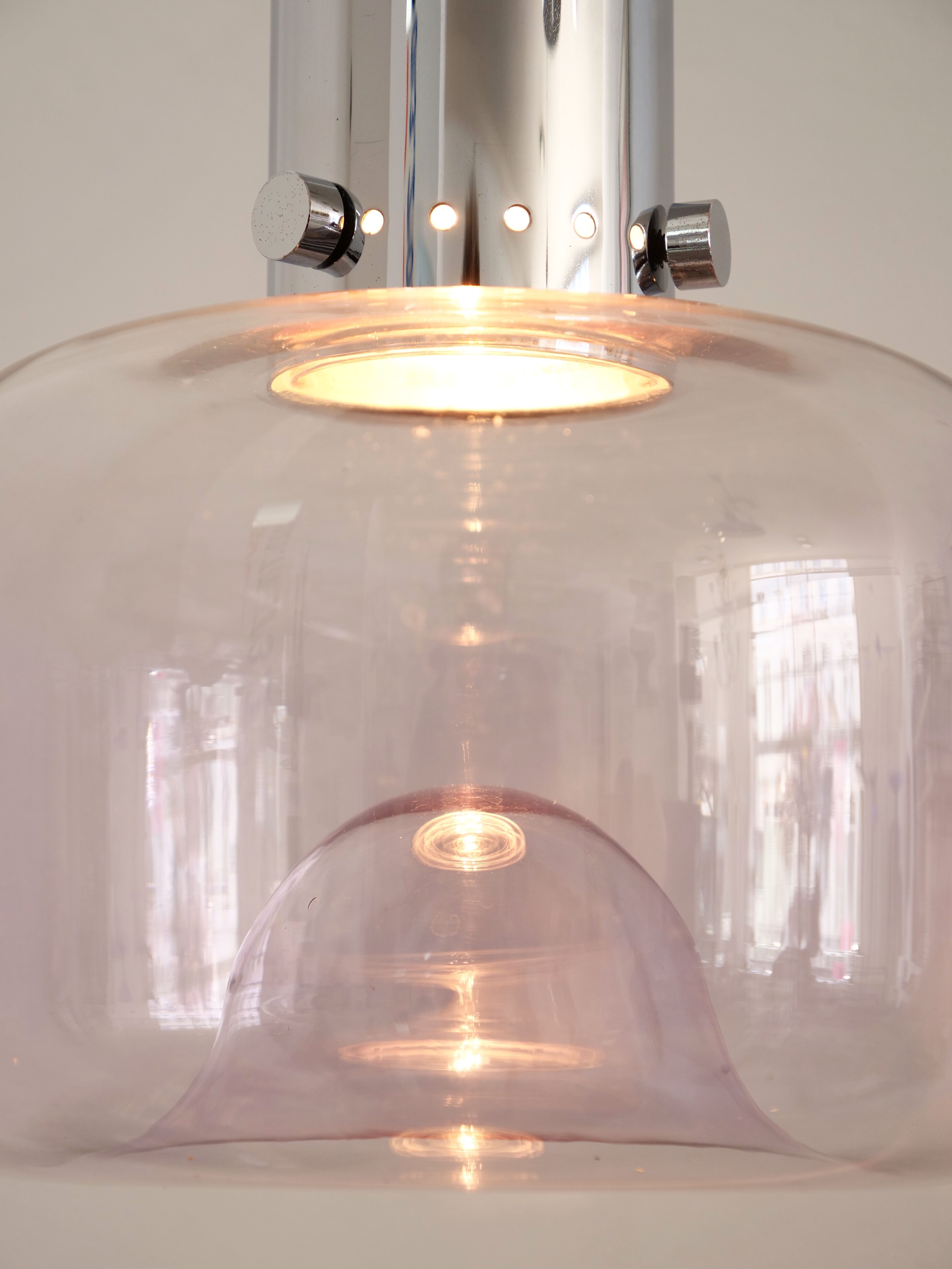 Organically shaped suspension glashütte limburg 1970