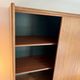 Scandinavian highboard in blonde teak with integrated bar - 60s