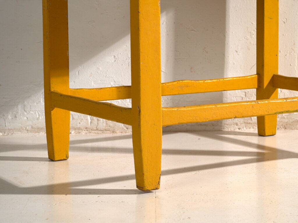 Antique painted pine kitchen table – Central Europe, circa 1920