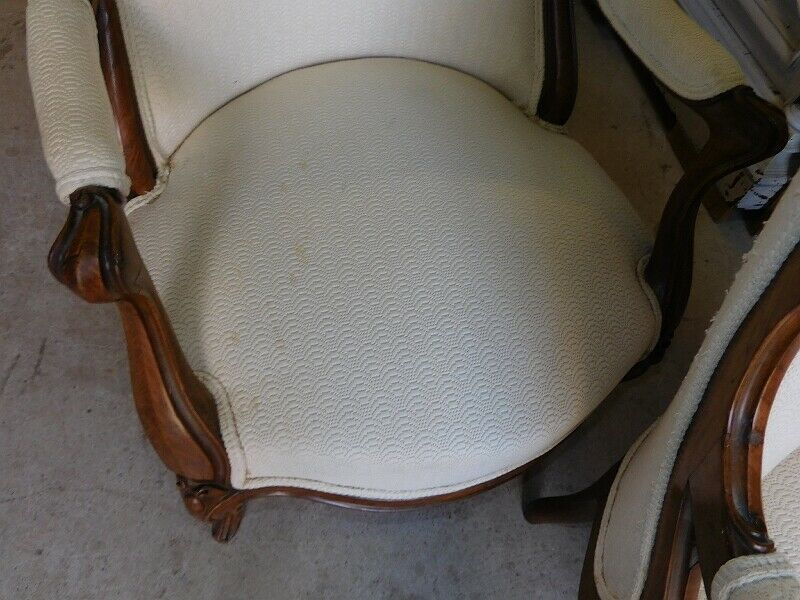 Pair of walnut armchairs mark from the 19th century