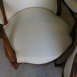 Pair of walnut armchairs mark from the 19th century
