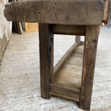 Solid oak console workbench 220cm