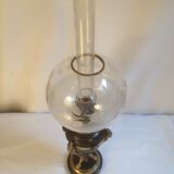 Oil lamp with engraved globe in Napoleon III style