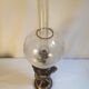 Oil lamp with engraved globe in Napoleon III style