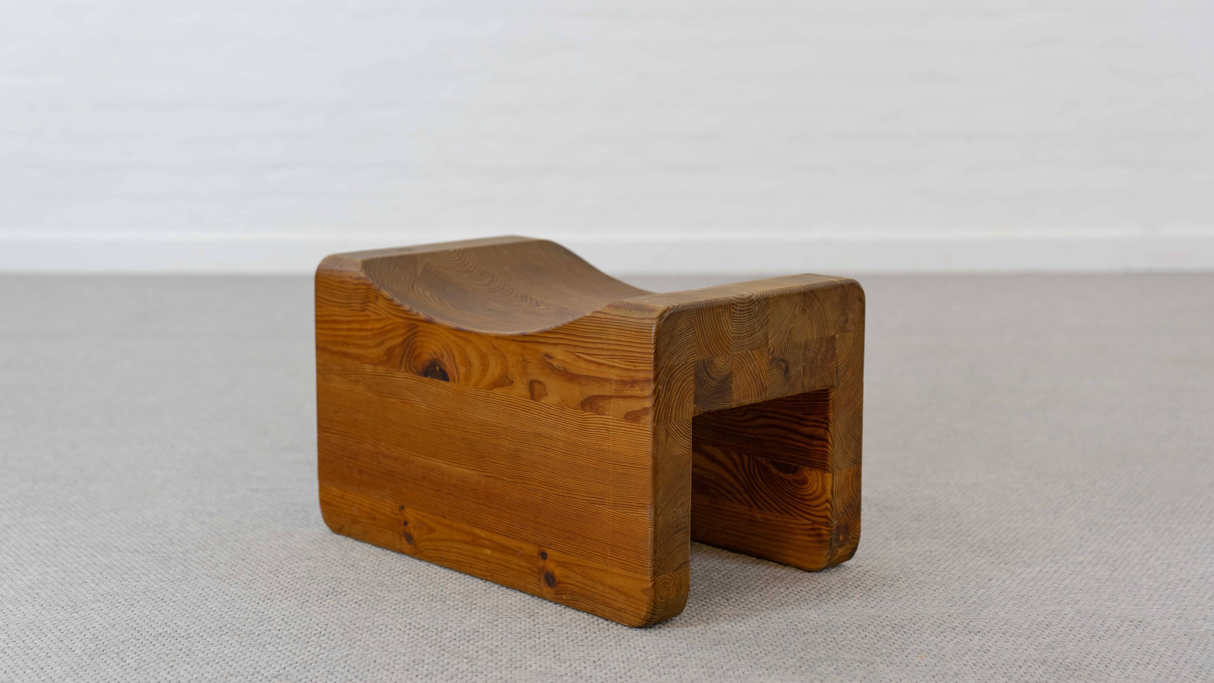 Palle Stool in Pine, Sweden, 70s