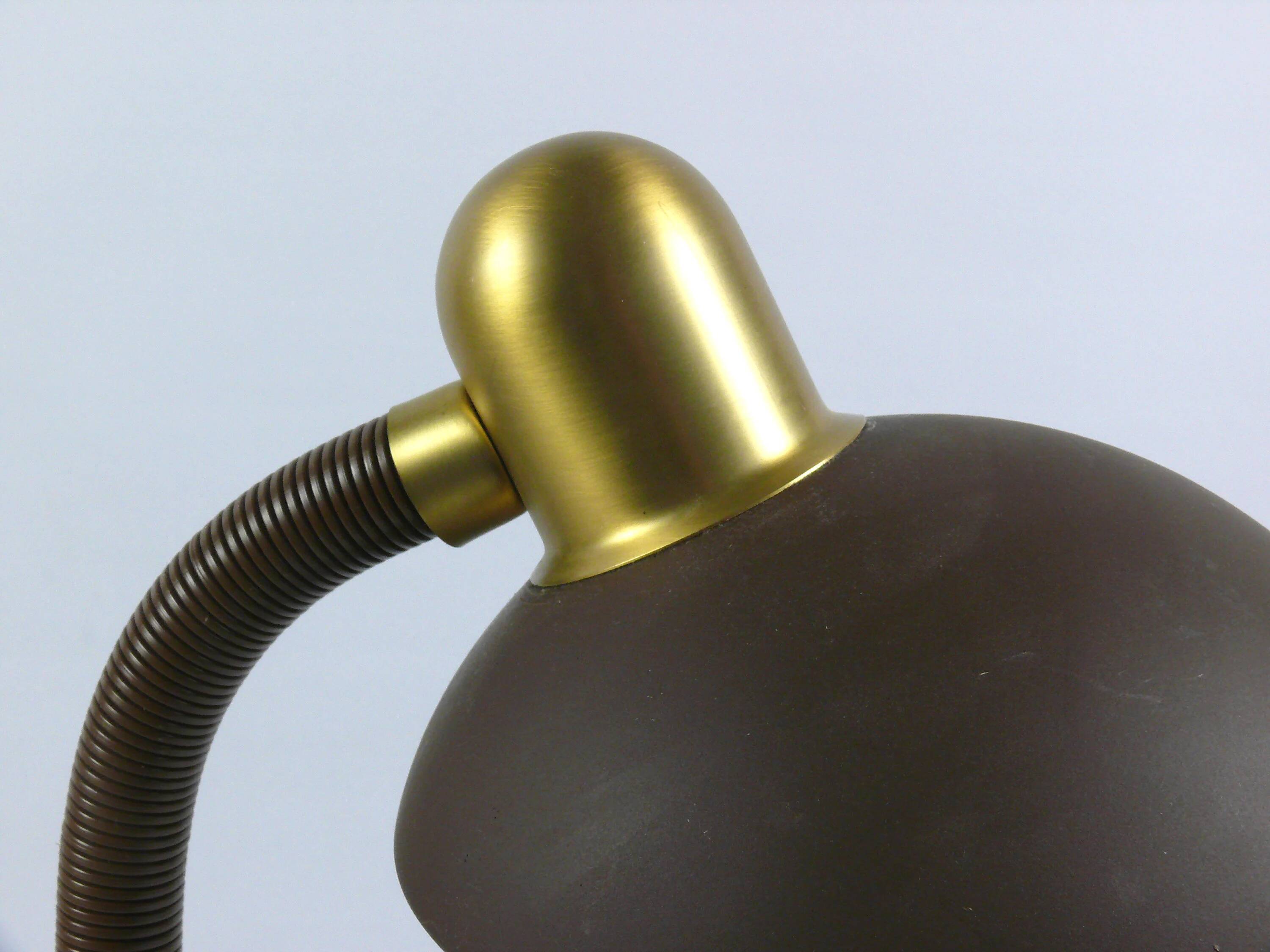 Grande lampe de bureau à col de cygne, design classique Hillebrand - années 1970